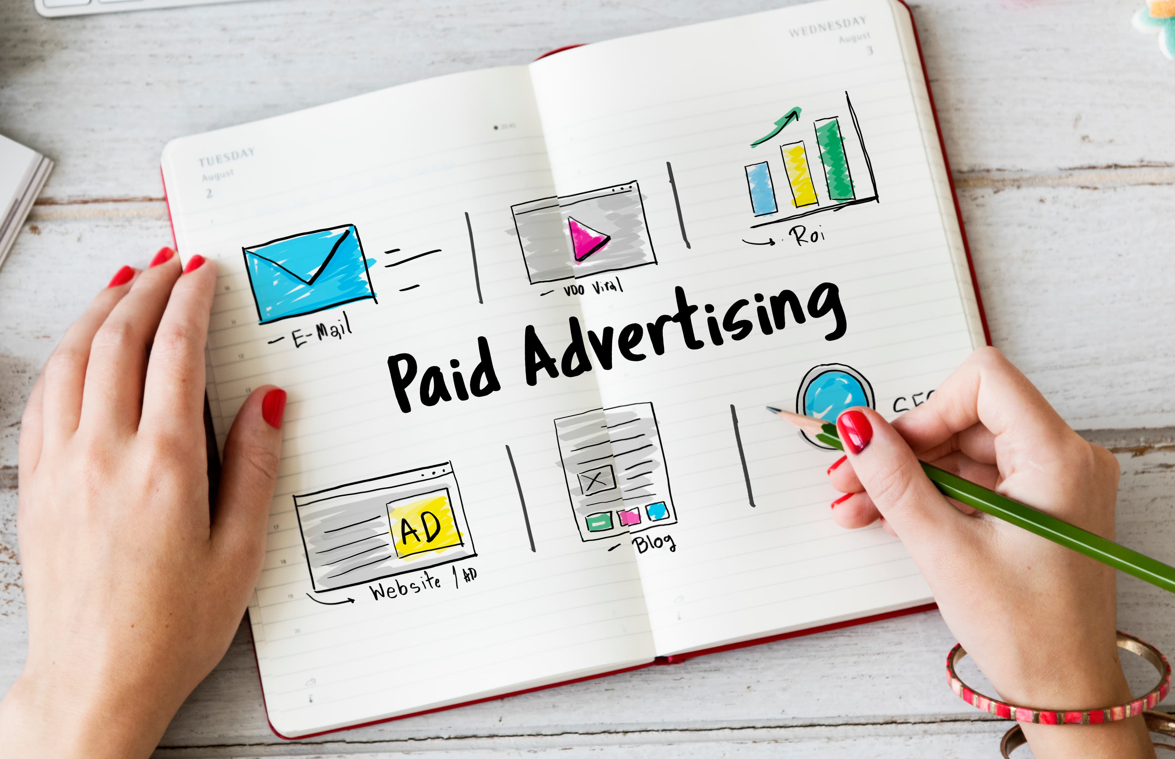 A set of branded paid social ad designs.