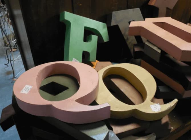 Handcrafted wooden letter forms