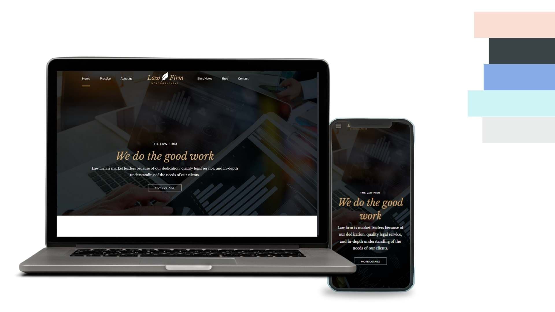 Legal Firm Website Design Dark Website Scratch