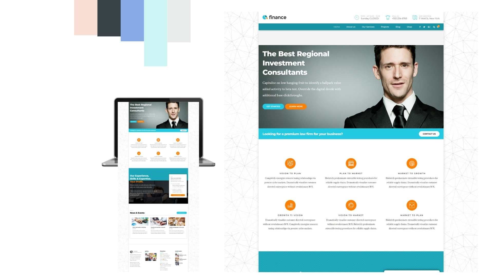Responsive Online Marketing Assistance Theme Tailored for Accountants