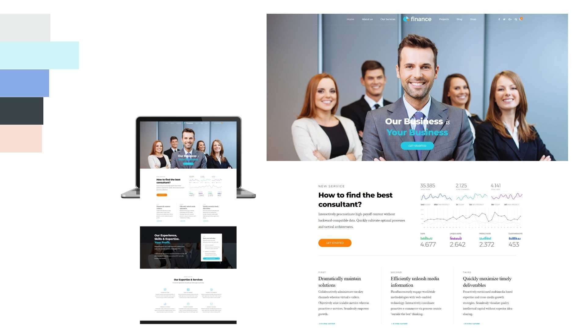 Sleek and Trusted Accounting Website Theme with Online Marketing Aid