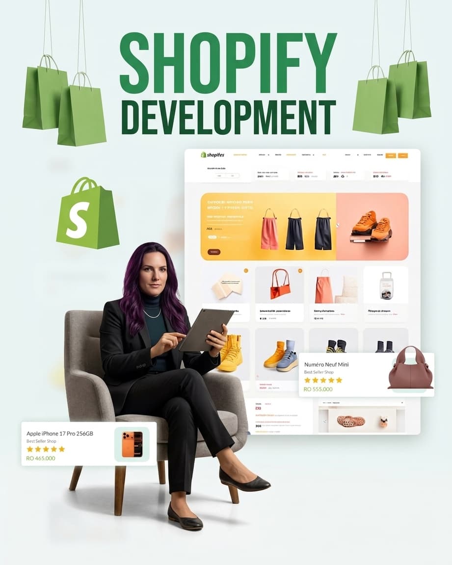 A Shopify storefront product page shown on screen.