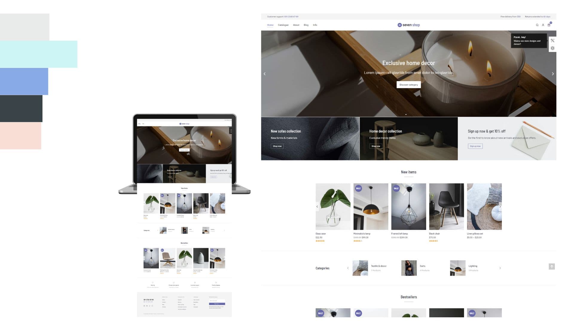 Sleek and Modern eCommerce Website Theme Design for Online Marketing Help