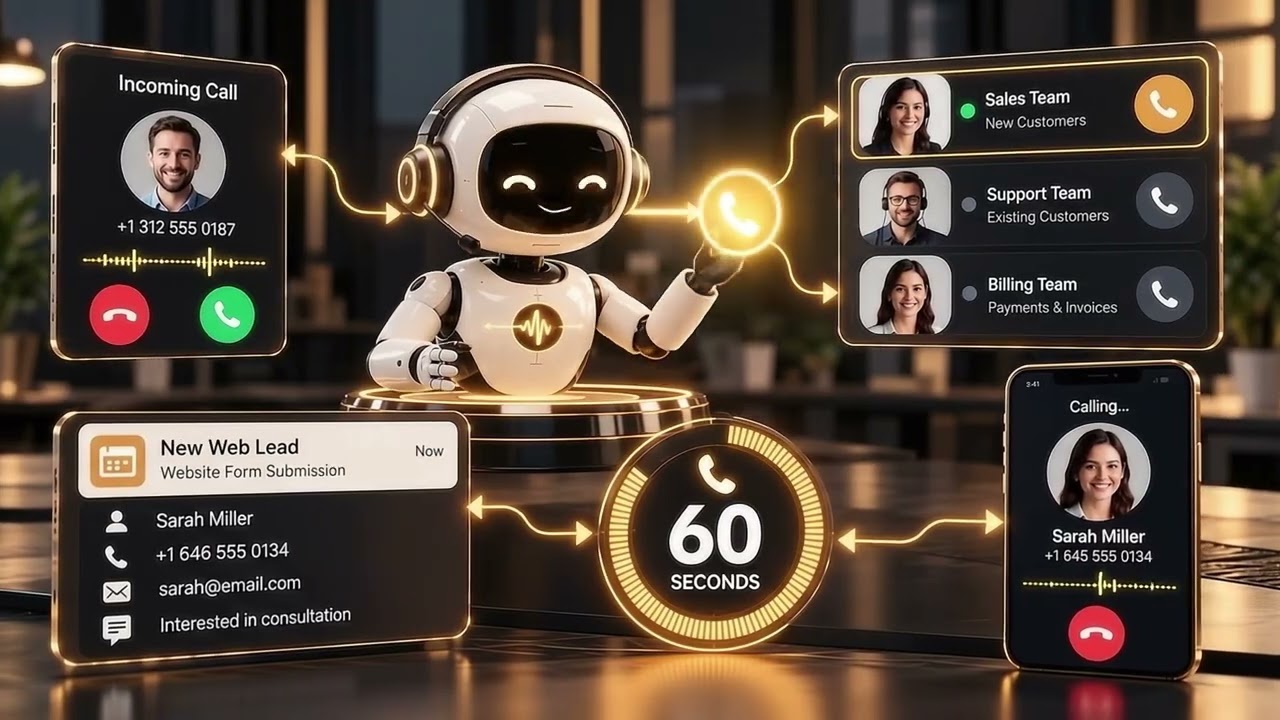 Demo video: how an AI voice agent answers and routes calls