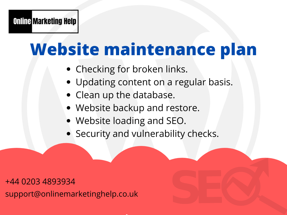 wordpress Website maintenance plan