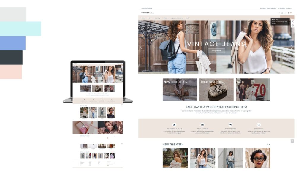 Contemporary eCommerce Marketing Aid Website Theme
